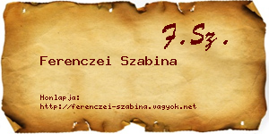 Ferenczei Szabina névjegykártya